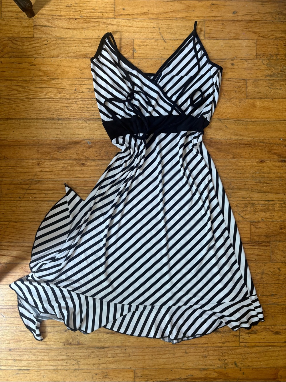 Joyce Leslie Black and White Striped Midi Dress